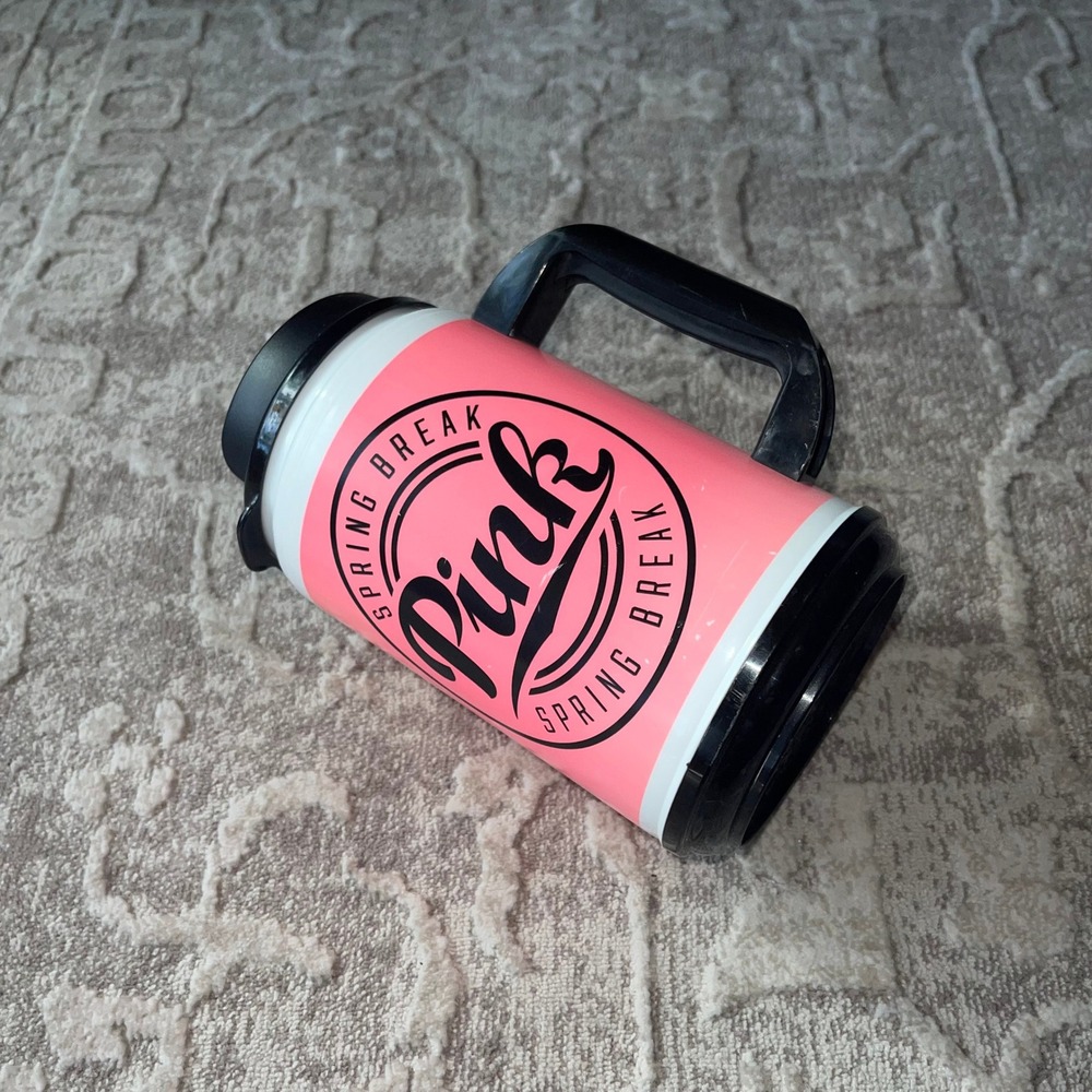 Victoria's Secret Pink Spring Break Mug With Handle Travel Cup